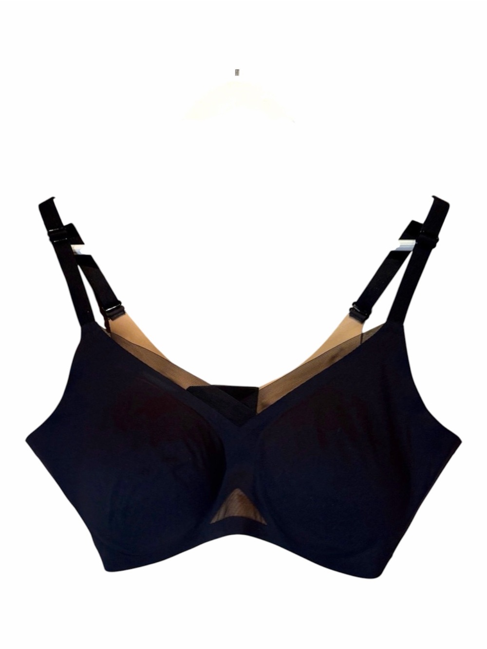 HoneyLove Women’s Wire Free Crossover Bra Black Size Large